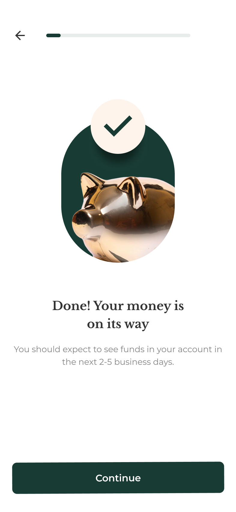LegacyAI onboarding confirmation screen